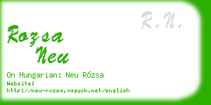 rozsa neu business card