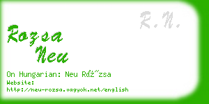 rozsa neu business card